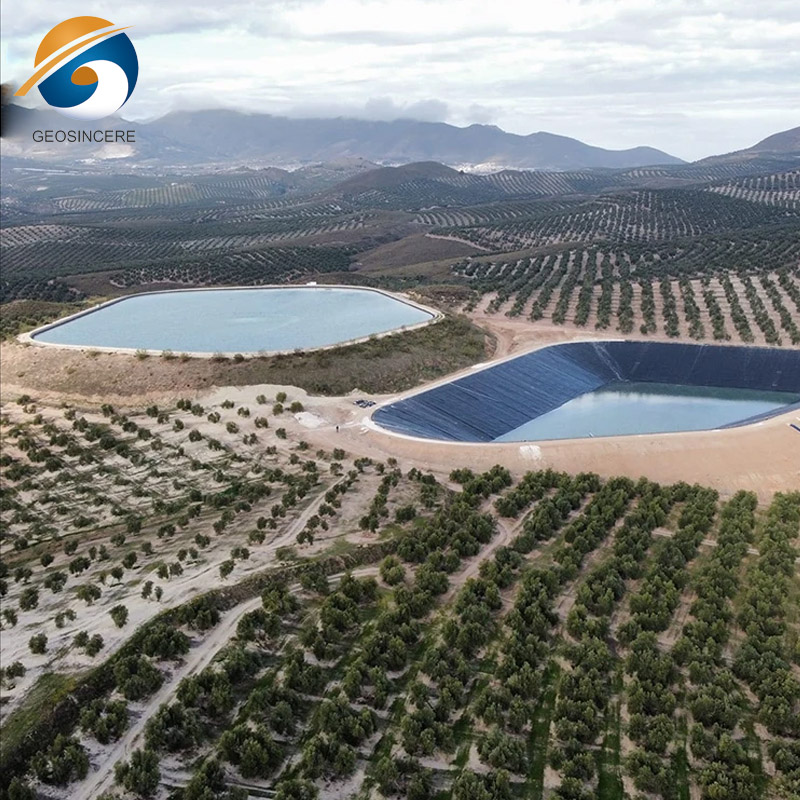 Revestimiento de canal Revestimiento de estanque de geomembrana de HDPE flexible