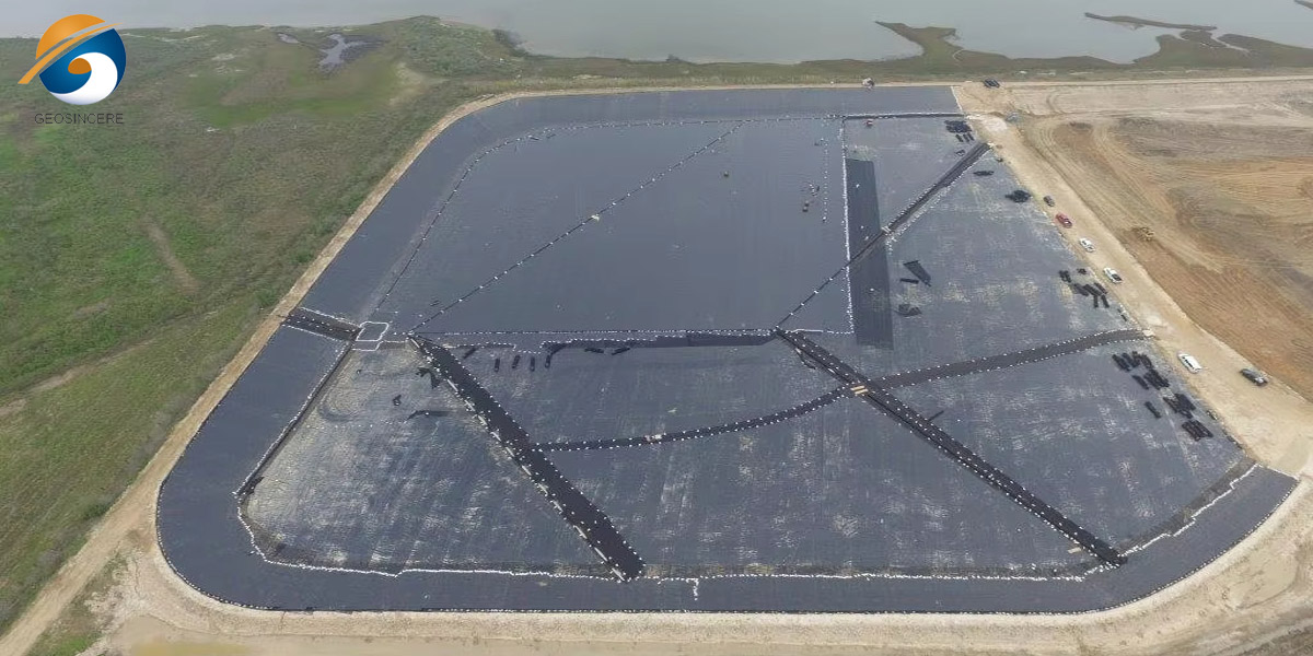 Geomembrana texturada para lagoas de tratamento de águas residuais Geomembrana texturada para lagoas de tratamento de águas residuais