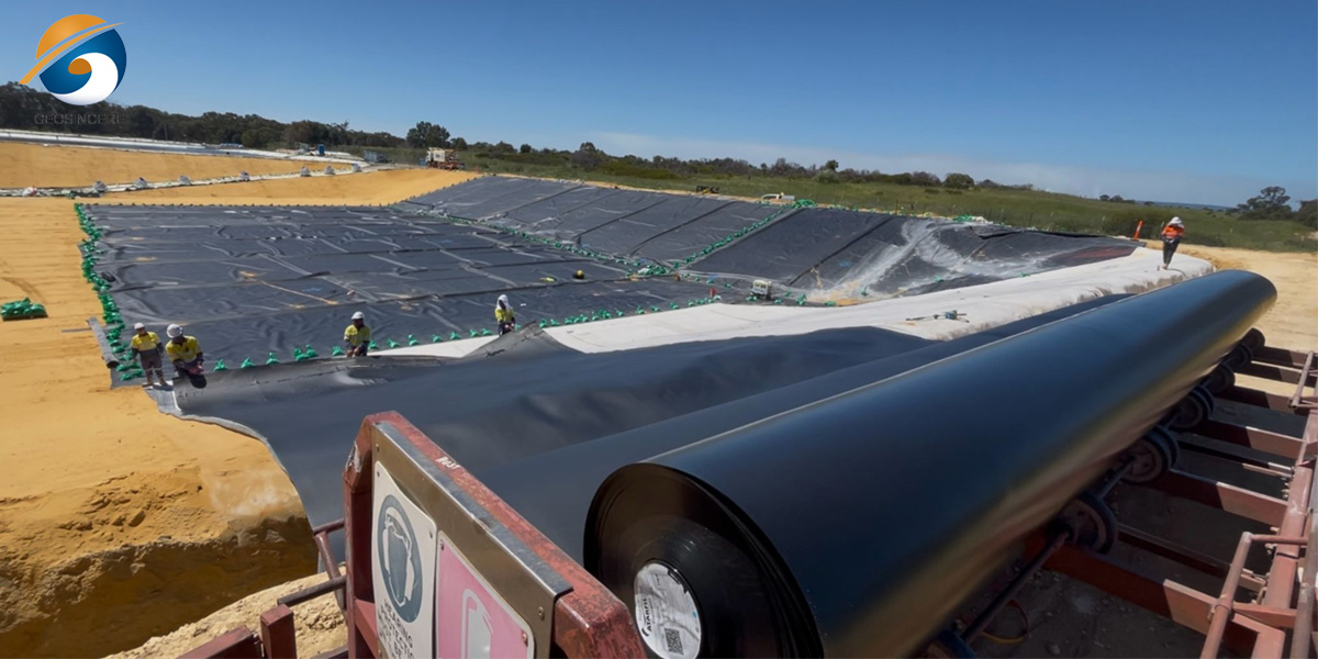 Lámina de geomembrana de HDPE para plataformas de lixiviación en pilas de minería