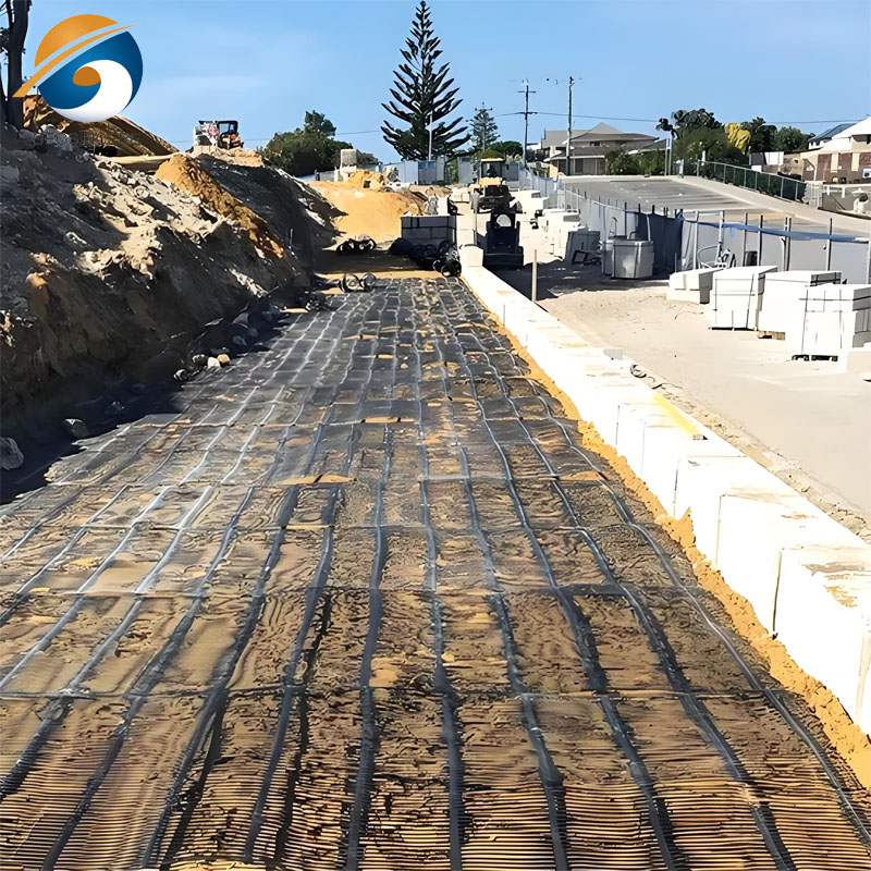 Geomalla para carreteras