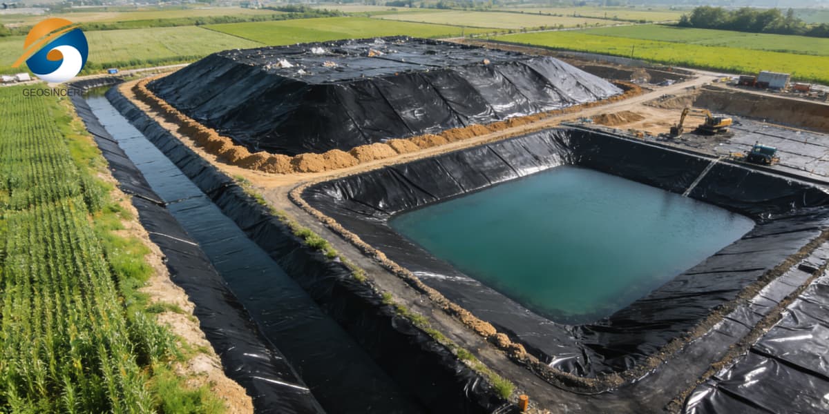 池のライニング用60ミルHDPEライナー