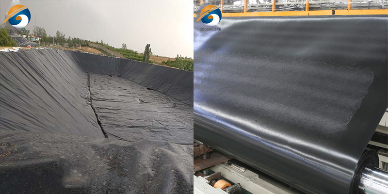 بطانة مكب النفايات البلاستيكية السوداء المقواة بالبولي إيثيلين بطانة مكب النفايات البلاستيكية السوداء المقواة بالبولي إيثيلين