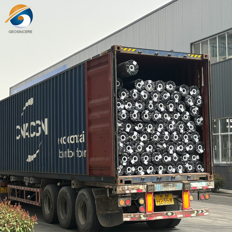 Погрузка и доставка геотекстильной ткани завода GEOSINCERE