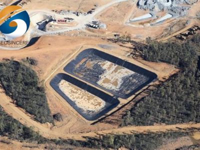 Revestimento HDPE de 2mm da GEOSINCERE Geossintéticos para Contenção de Resíduos