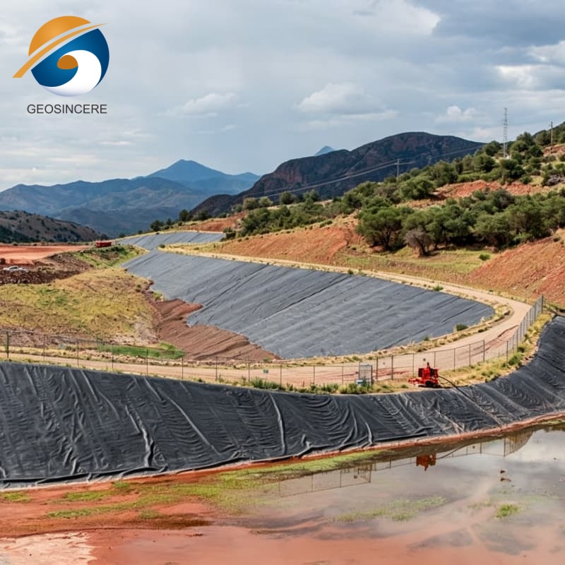 Revestimiento de Geomembrana de PVC para Almacenamiento de Agua