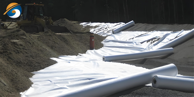 Не сплетенный полиэстер геотекстиле подгонянный тканью полипропилен Не сплетенный полиэстер геотекстиле подгонянный тканью полипропилен