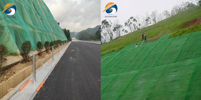 Geomat plástico HDEP para controle de erosão para estradas