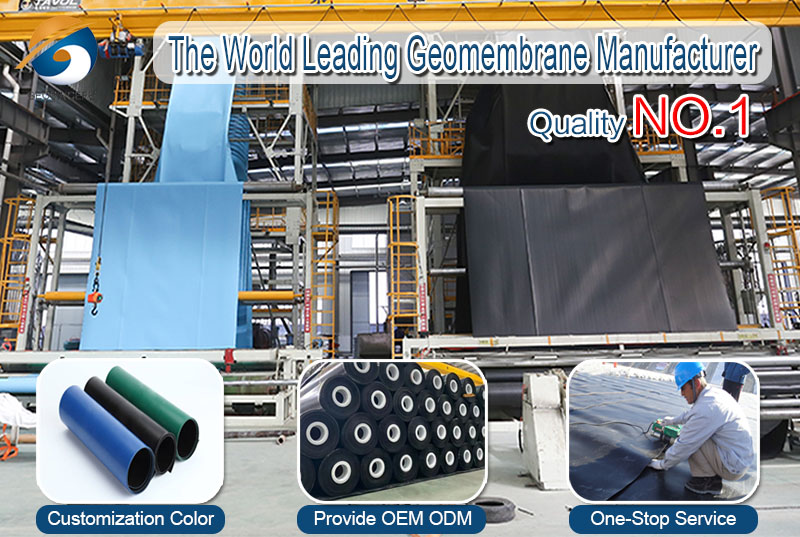 Коммерческое покрытие для большого пруда из водонепроницаемой геомембраны HDPE Коммерческое покрытие для большого пруда из водонепроницаемой геомембраны HDPE