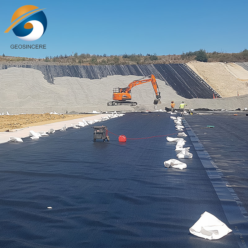 Геомембрана из армированного полипропилена HDPE толщиной 40 мил