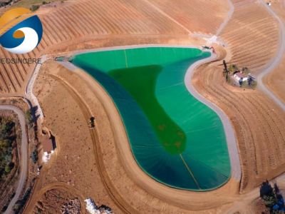 Lapisan Geomembran HDPE GEOSINCERE Geosintetik untuk Waduk Bendungan