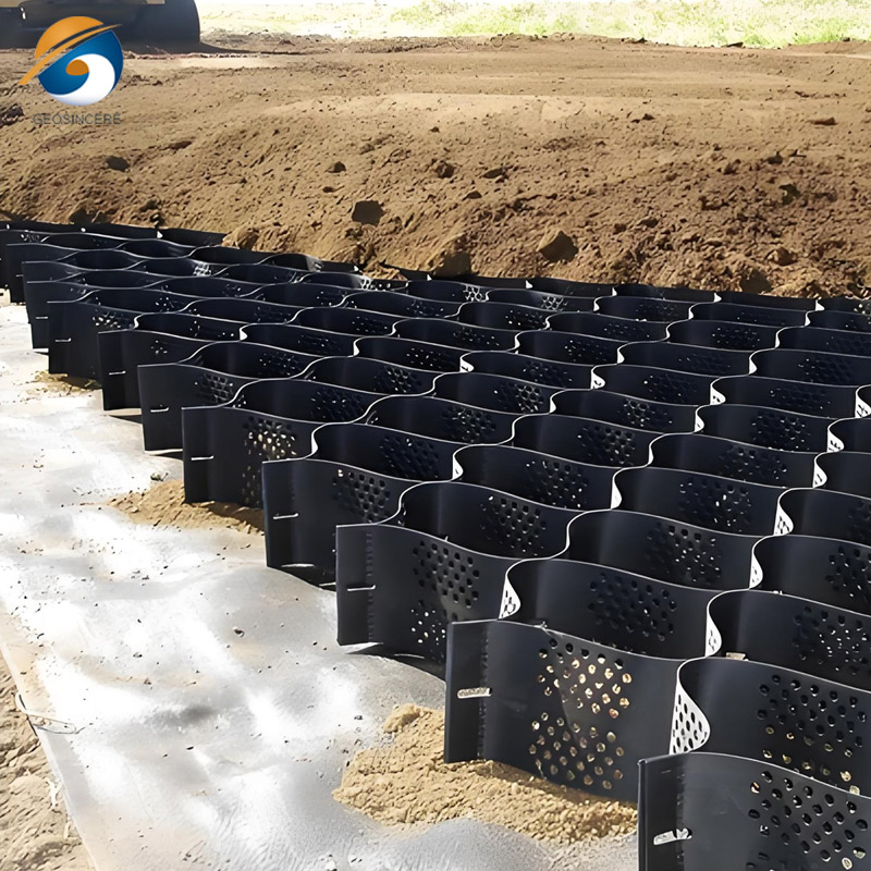 Sistema de confinamento celular Geocell para suporte de carga e controlo de erosão