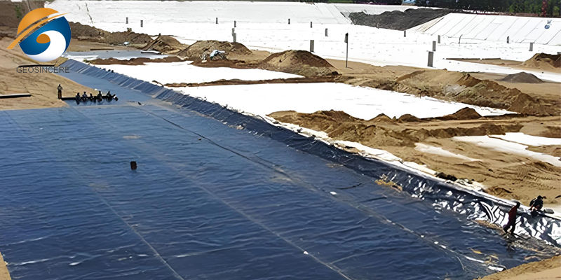 Облицовка пруда из полиэтилена высокой плотности Облицовка пруда из полиэтилена высокой плотности