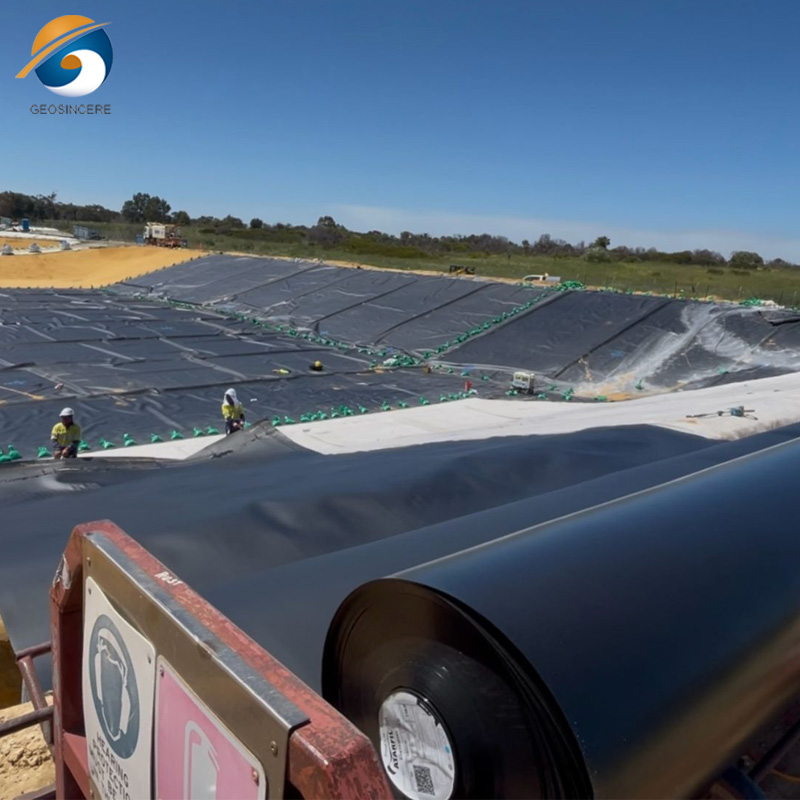 Geomembrana de HDPE para depósito de agua