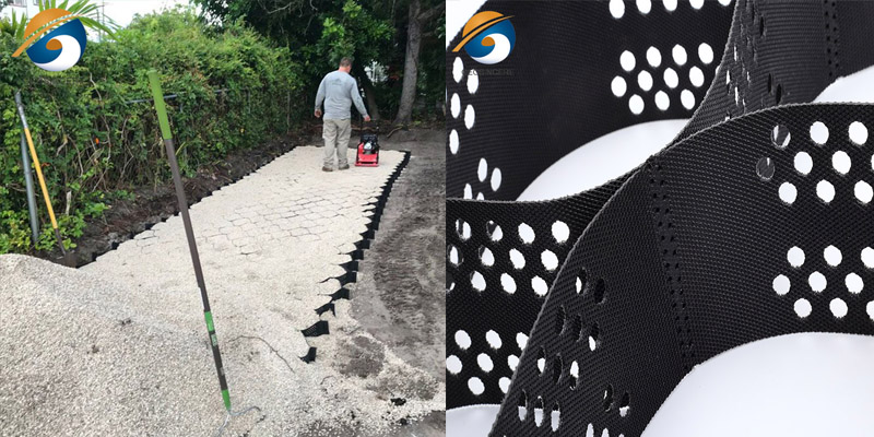 斜面私道のプラスチック舗装グリッド HDPE ジオセル 斜面私道のプラスチック舗装グリッド HDPE ジオセル