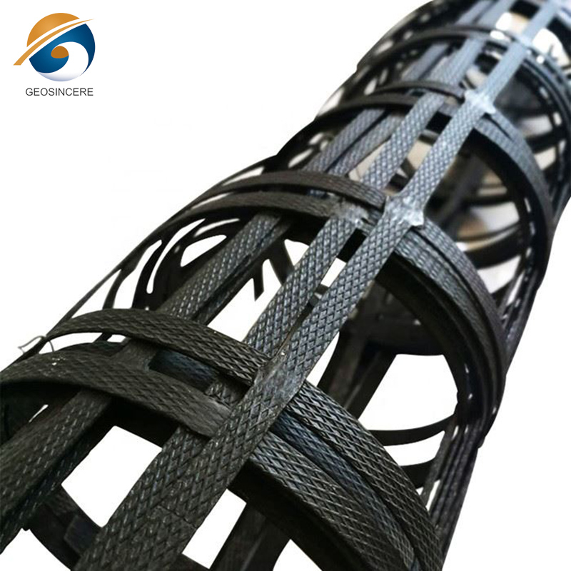 Стально-пластиковая сварная георешетка для устойчивости склонов