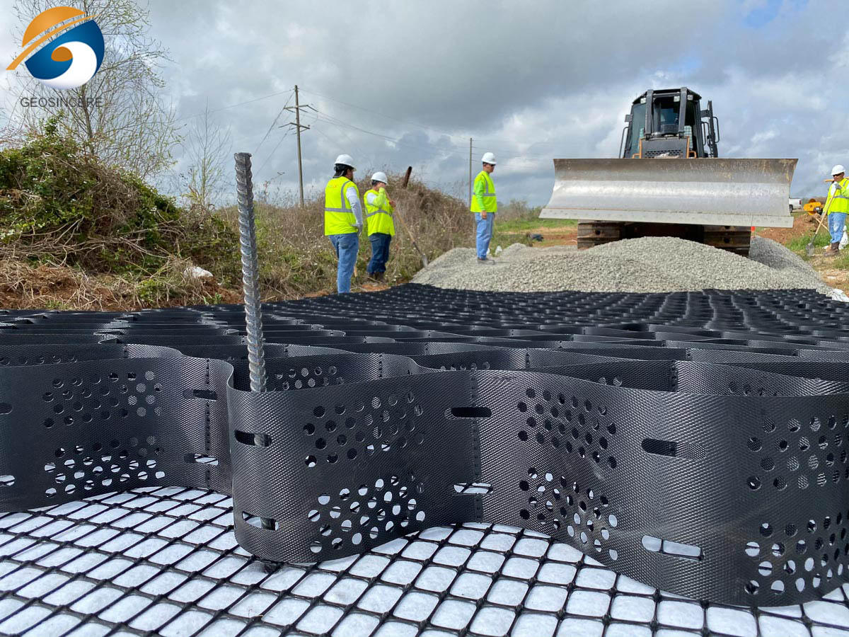 HDPE-Geo-Geocell-Einfahrtsschotter zur Bodenstabilisierung HDPE-Geo-Geocell-Einfahrtsschotter zur Bodenstabilisierung