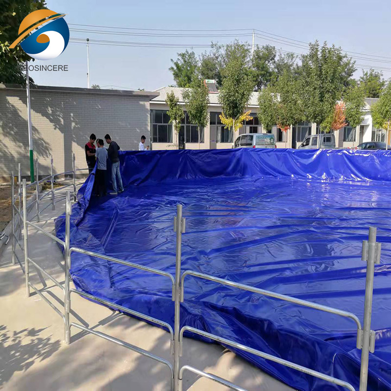 Revestimento de lagoa de geomembrana flexível e seguro para peixes em aquacultura