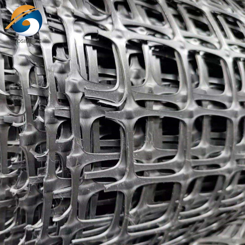 ПП пластиковая двуосная георешетка для армирования дорожного покрытия