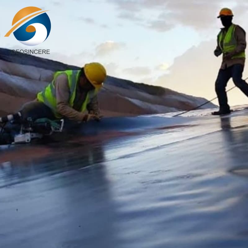 60 Mil HDPE Geomembran für Abwasserbehandlungsbecken