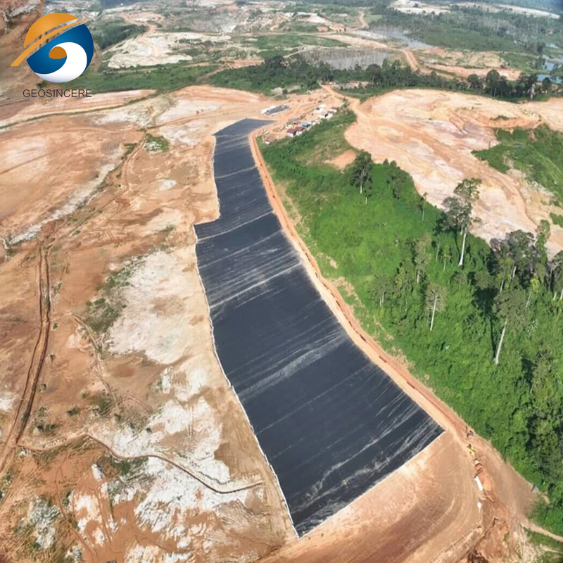 Forro para lago de água agrícola HDPE geomembrana lisa