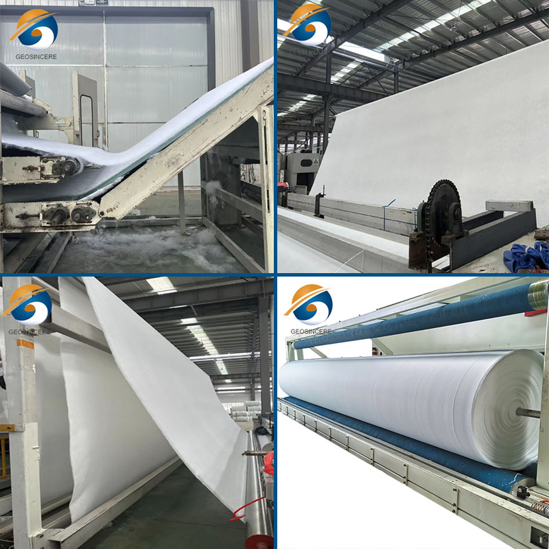 ผ้ากรองแบบซึมผ่านแยกวัสดุรองพื้น Geotextile ผ้ากรองแบบซึมผ่านแยกวัสดุรองพื้น Geotextile