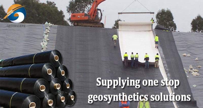 ระบบซับฝังกลบขยะอุตสาหกรรม HDPE Geomembrane ของจีน