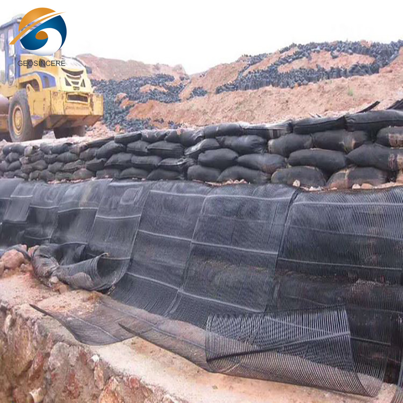 Одноосная пластиковая георешетка HDPE для дорожного строительства