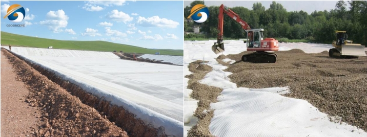 Жесткая композитная геомембрана HDPE LDPE против просачивания Жесткая композитная геомембрана HDPE LDPE против просачивания