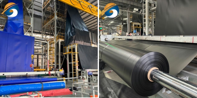 Glatte Geomembran aus hochdichtem Polyethylen HDPE Glatte Geomembran aus hochdichtem Polyethylen HDPE