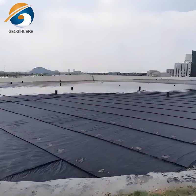 Forro de lagoa de polietileno de alta densidade