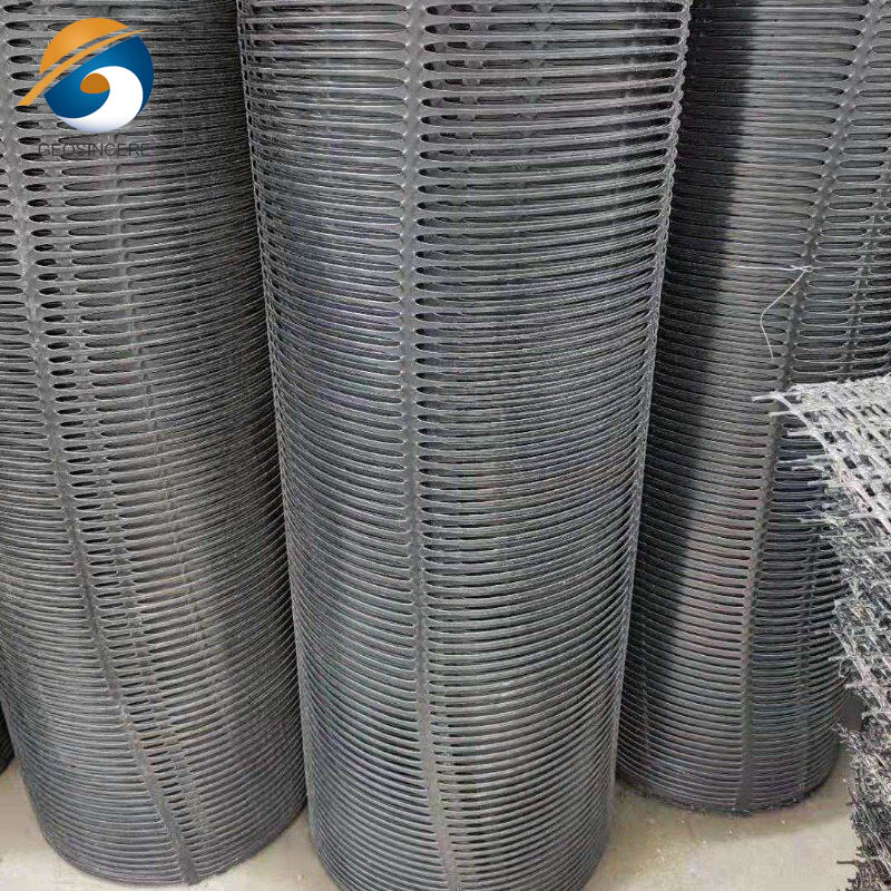 Одноосная пластиковая георешетка HDPE для дорожного строительства