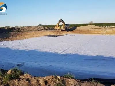 Garnelenfarm-Geomembran