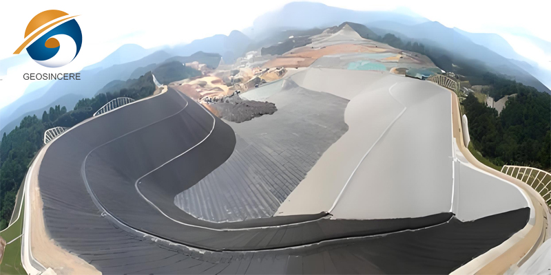 Водонепроницаемая геомембрана HDPE для пруда на свалке Водонепроницаемая геомембрана HDPE для пруда на свалке