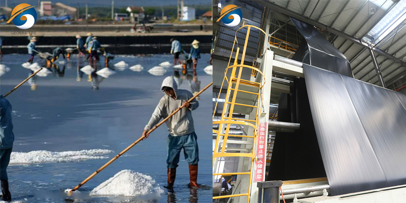 แผ่นซับในบ่ออุตสาหกรรมเกลือ Geomembrane ที่ไม่สามารถซึมผ่านได้ แผ่นซับในบ่ออุตสาหกรรมเกลือ Geomembrane ที่ไม่สามารถซึมผ่านได้
