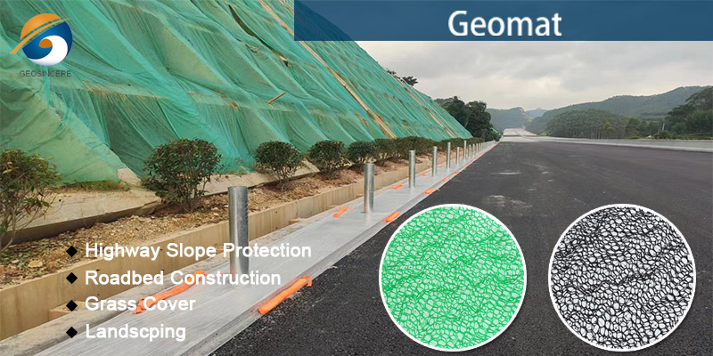 HDPE Geosynthetics 3d Geomat для гравийных подъездных дорог