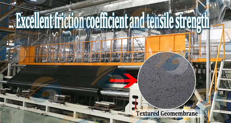 Geomembrana texturizada para forro de lagoa para serviços pesados