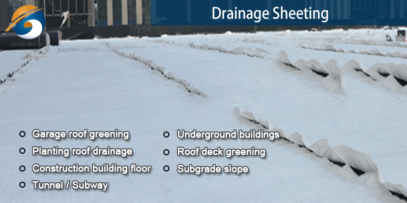 แผ่นระบายน้ำคอมโพสิตโพลีโพรพีลีนสำหรับฐานราก แผ่นระบายน้ำคอมโพสิตโพลีโพรพีลีนสำหรับฐานราก