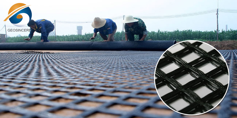 Армирование асфальта на склонах Георешетка из стекловолокна