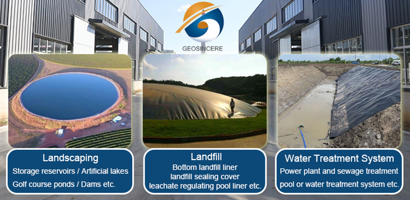 1.5mm Landfill HDPE Retention Pond Liner Geomembrane 1.5mm Landfill HDPE Retention Pond Liner Geomembrane