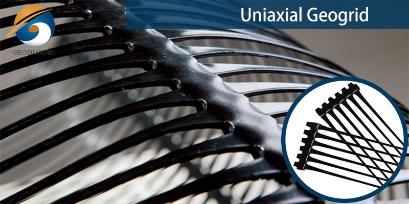 Полипропиленовая одноосная георешетка для гравийной дороги