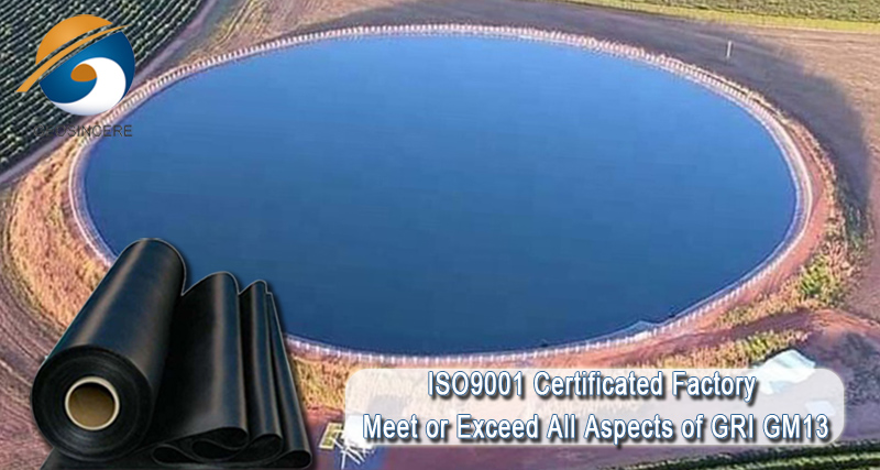 Коммерческое покрытие для большого пруда из водонепроницаемой геомембраны HDPE Коммерческое покрытие для большого пруда из водонепроницаемой геомембраны HDPE