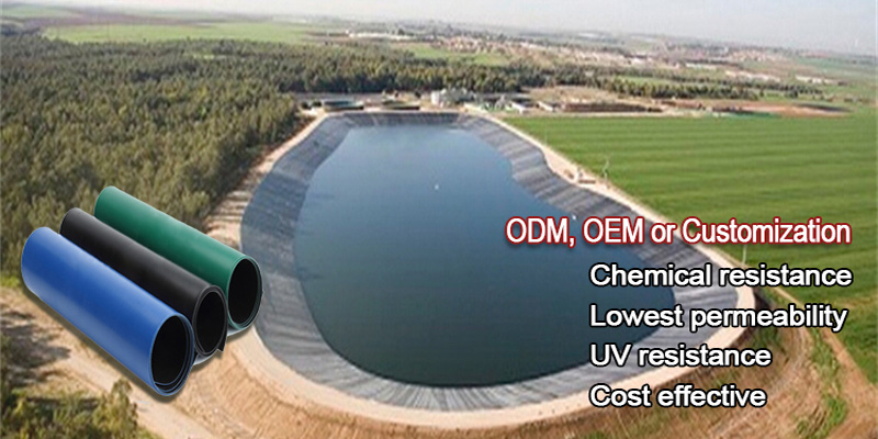 Revestimiento de canal Revestimiento de estanque de geomembrana de HDPE flexible Revestimiento de canal Revestimiento de estanque de geomembrana de HDPE flexible