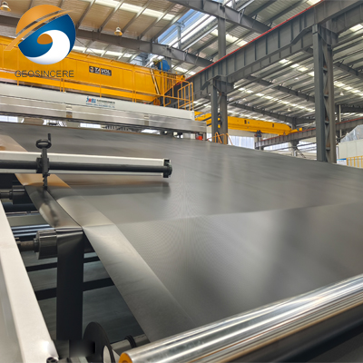 Противоскользящая текстурированная геомембрана Column Point для защиты от просачивания на склонах