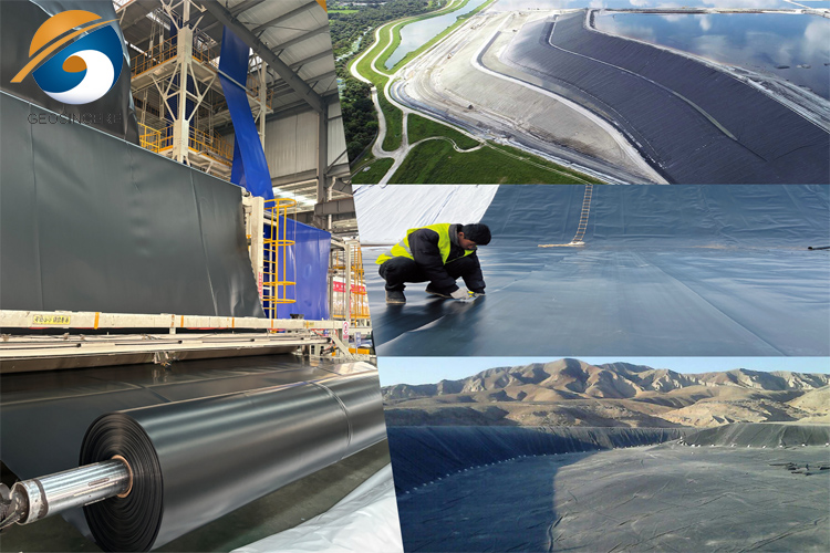 Revestimiento impermeable de geomembrana de HDPE de 1,5 mm Revestimiento impermeable de geomembrana de HDPE de 1,5 mm