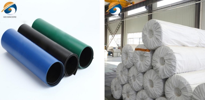 Glatte Geomembran aus hochdichtem Polyethylen HDPE Glatte Geomembran aus hochdichtem Polyethylen HDPE